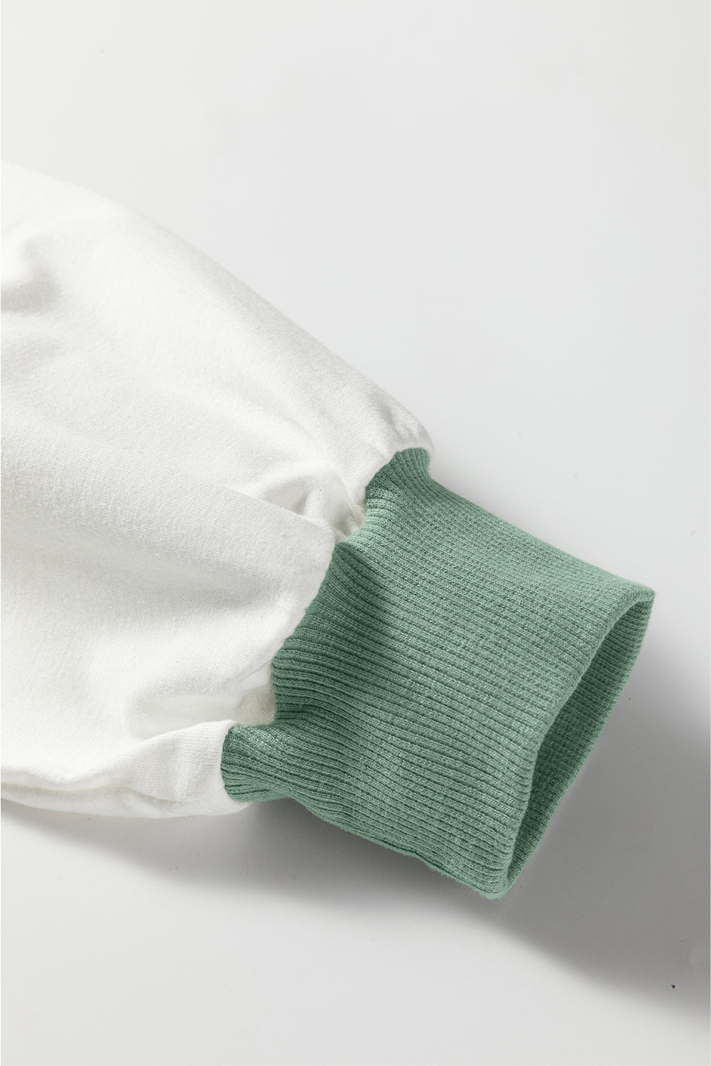 Green Stripe Colorblock Patchwork Contrast Stitching Oversize Sweatshirt